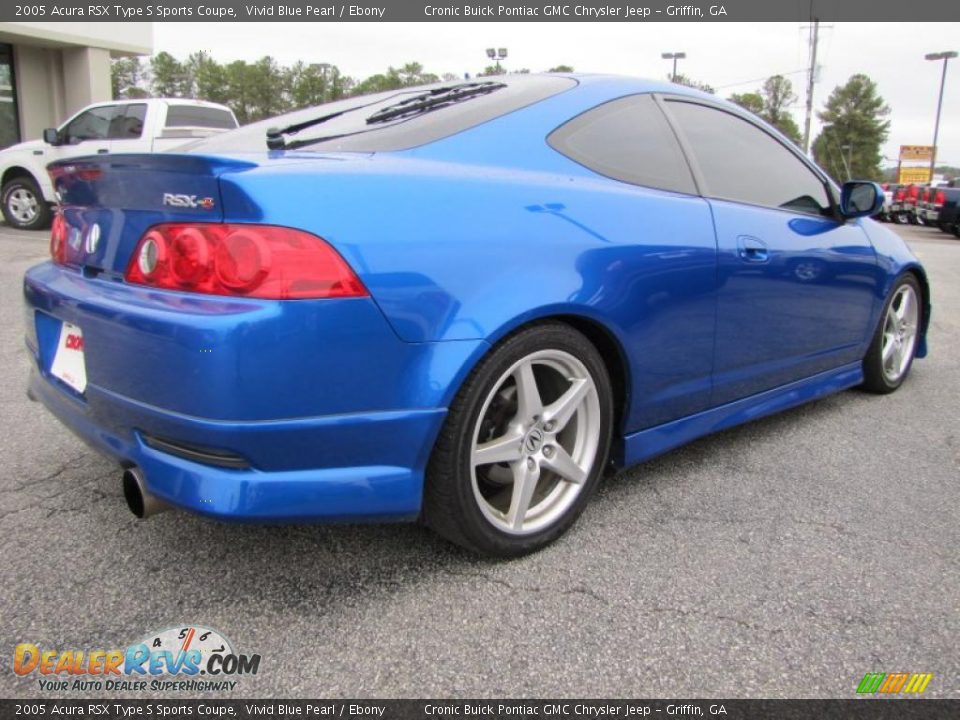 2005 Acura RSX Type S Sports Coupe Vivid Blue Pearl / Ebony Photo #7