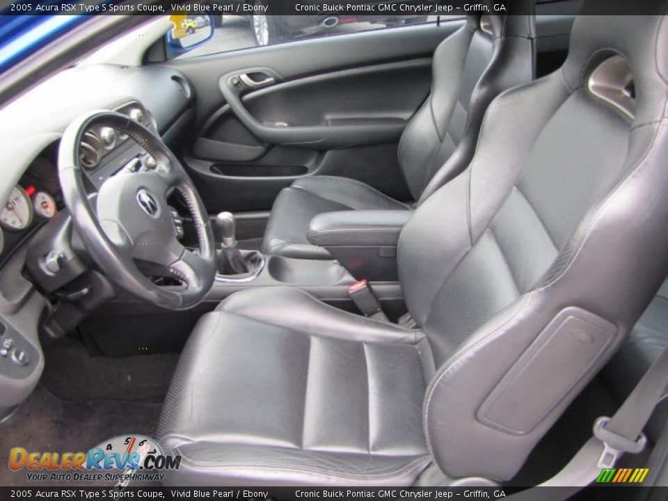 Ebony Interior - 2005 Acura RSX Type S Sports Coupe Photo #10