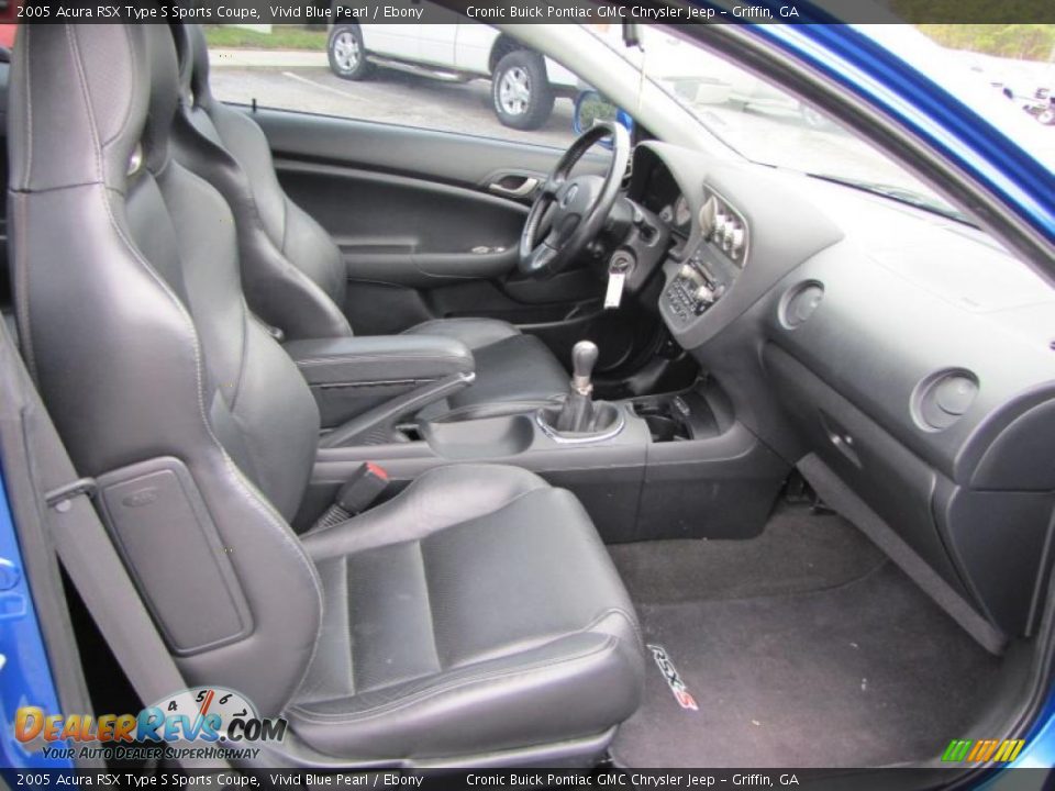 Ebony Interior - 2005 Acura RSX Type S Sports Coupe Photo #13