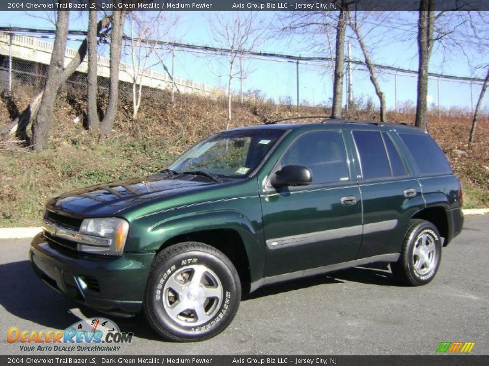 2004 Chevrolet TrailBlazer LS Dark Green Metallic / Medium Pewter Photo #1