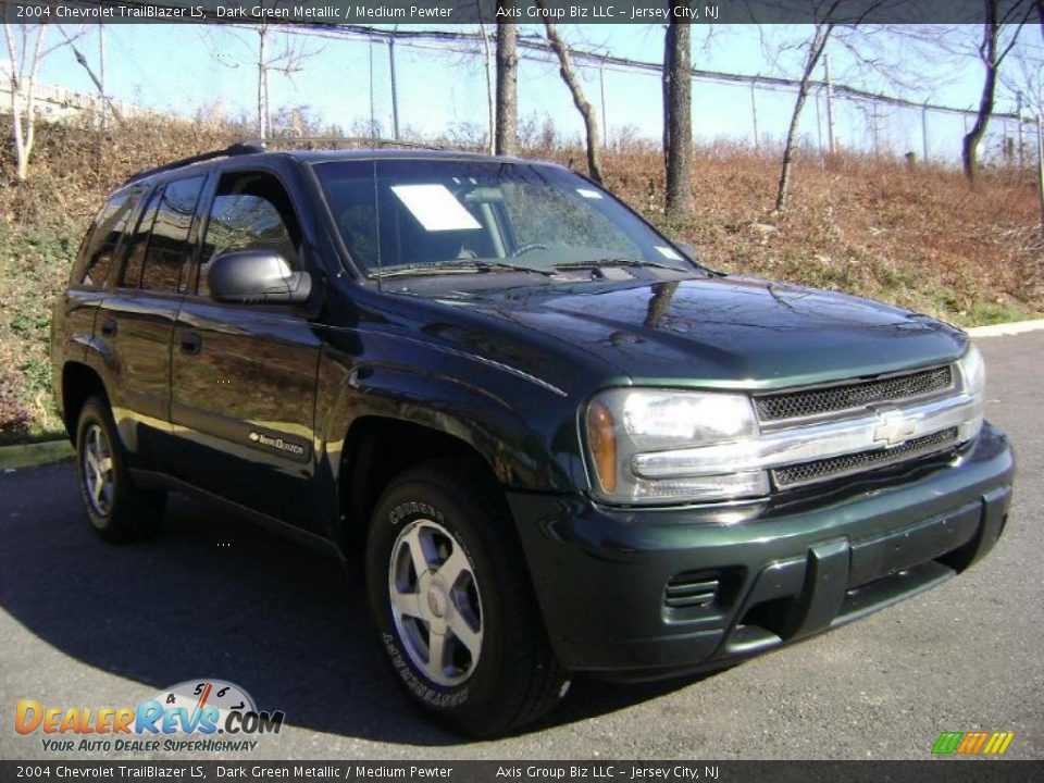 2004 Chevrolet TrailBlazer LS Dark Green Metallic / Medium Pewter Photo #4