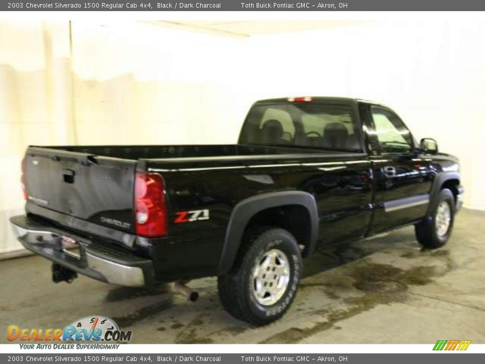 2003 Chevrolet Silverado 1500 Regular Cab 4x4 Black / Dark Charcoal Photo #3