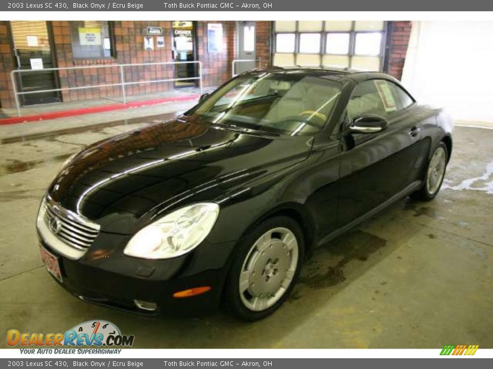 2003 Lexus SC 430 Black Onyx / Ecru Beige Photo #5