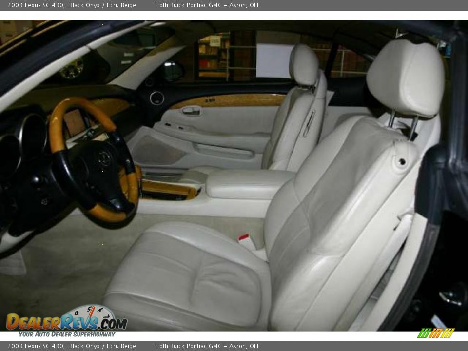 2003 Lexus SC 430 Black Onyx / Ecru Beige Photo #6