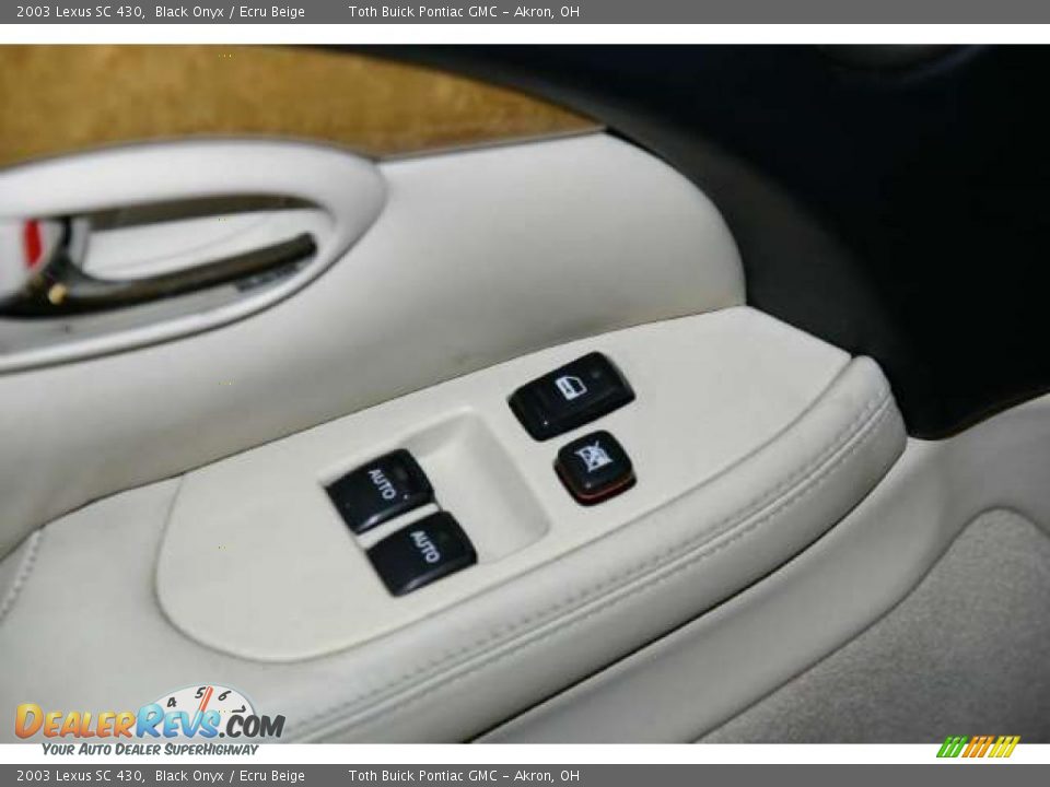 2003 Lexus SC 430 Black Onyx / Ecru Beige Photo #8