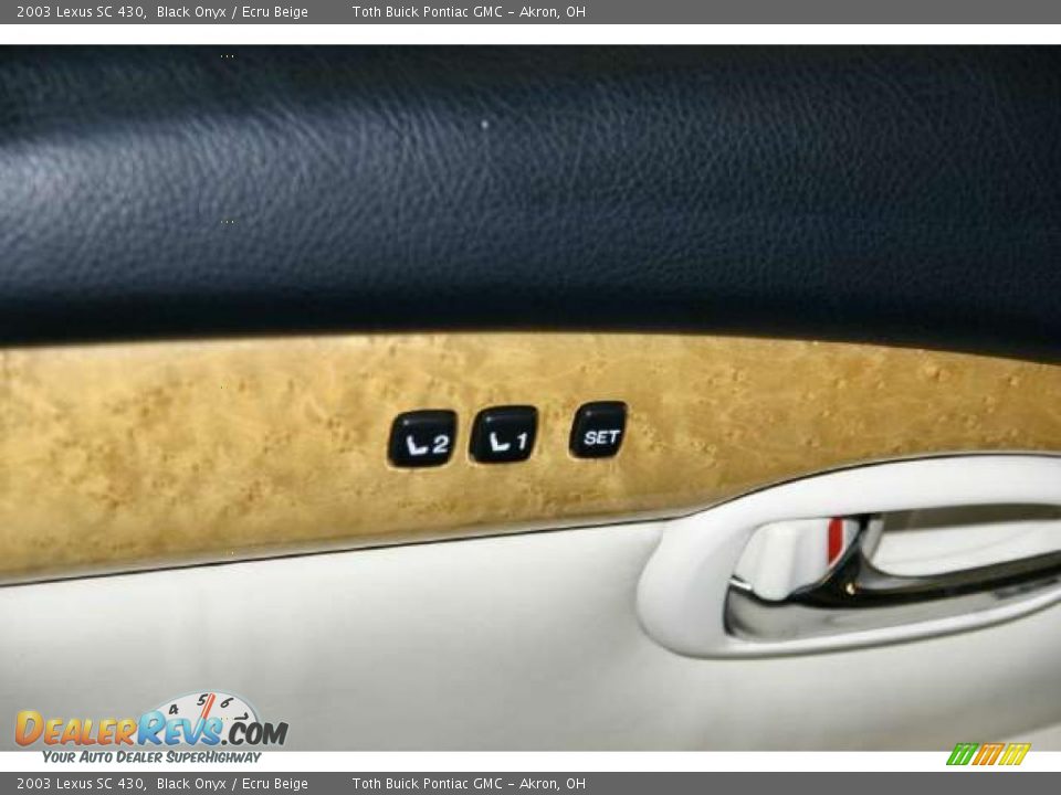 2003 Lexus SC 430 Black Onyx / Ecru Beige Photo #9