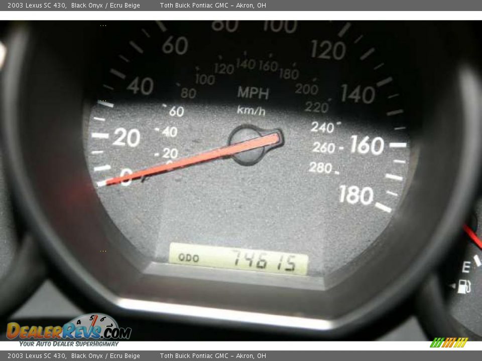 2003 Lexus SC 430 Black Onyx / Ecru Beige Photo #11