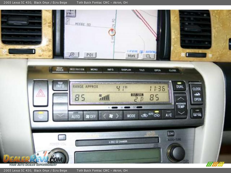 2003 Lexus SC 430 Black Onyx / Ecru Beige Photo #13
