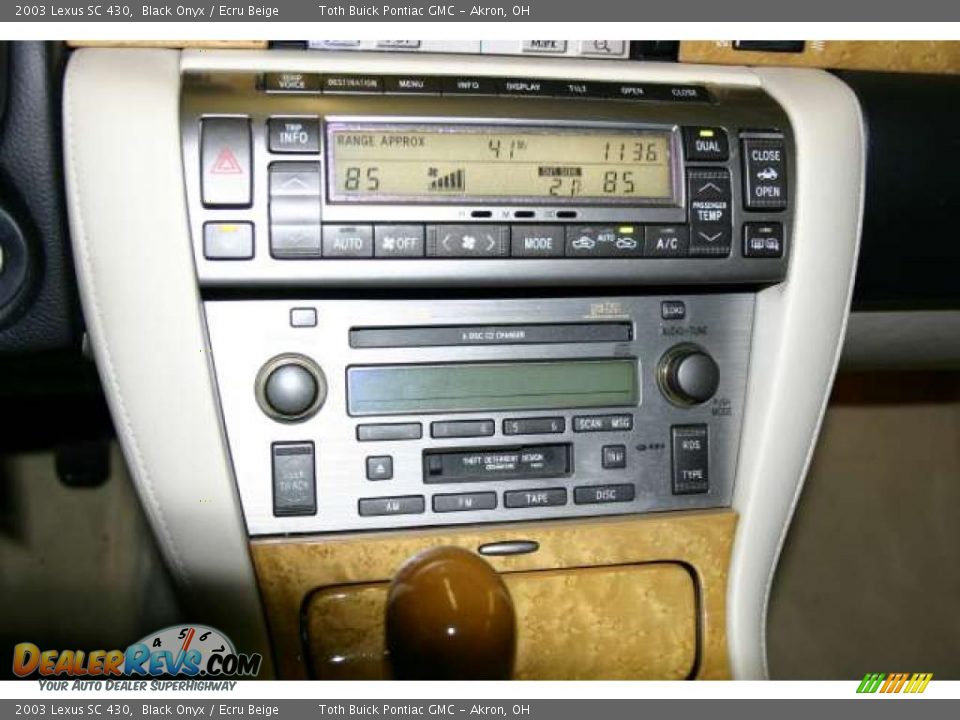 2003 Lexus SC 430 Black Onyx / Ecru Beige Photo #14