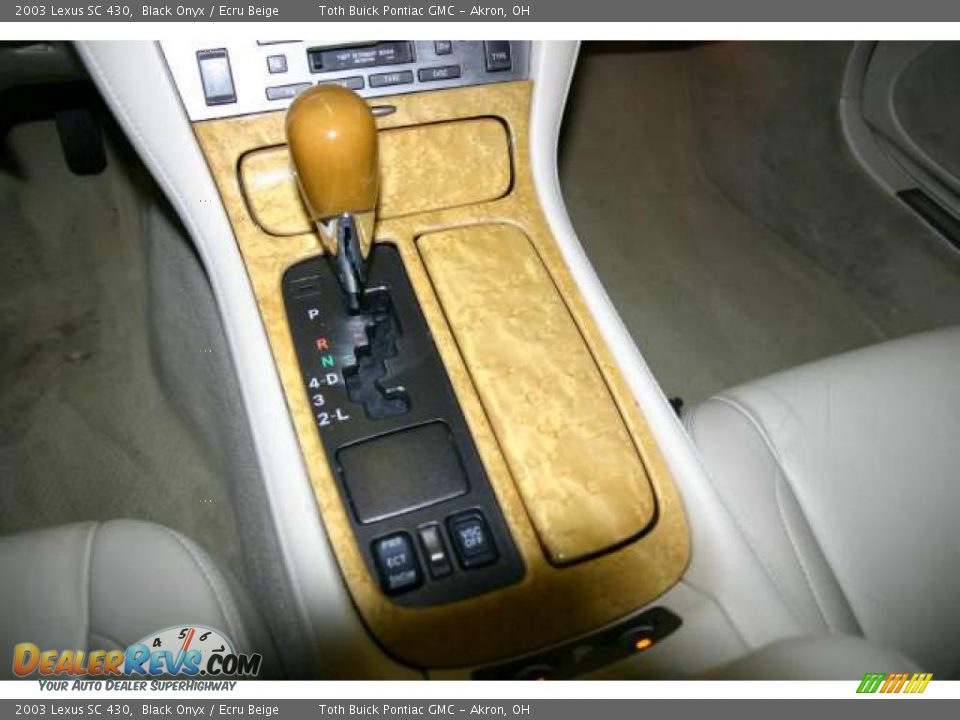 2003 Lexus SC 430 Black Onyx / Ecru Beige Photo #15