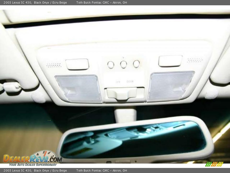 2003 Lexus SC 430 Black Onyx / Ecru Beige Photo #16