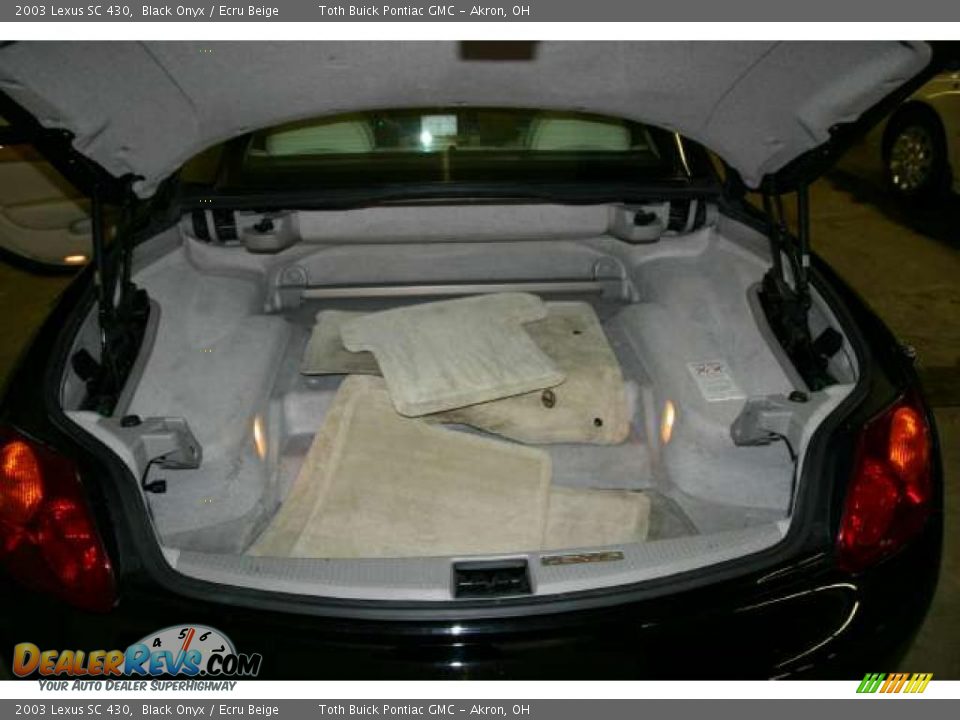 2003 Lexus SC 430 Black Onyx / Ecru Beige Photo #17