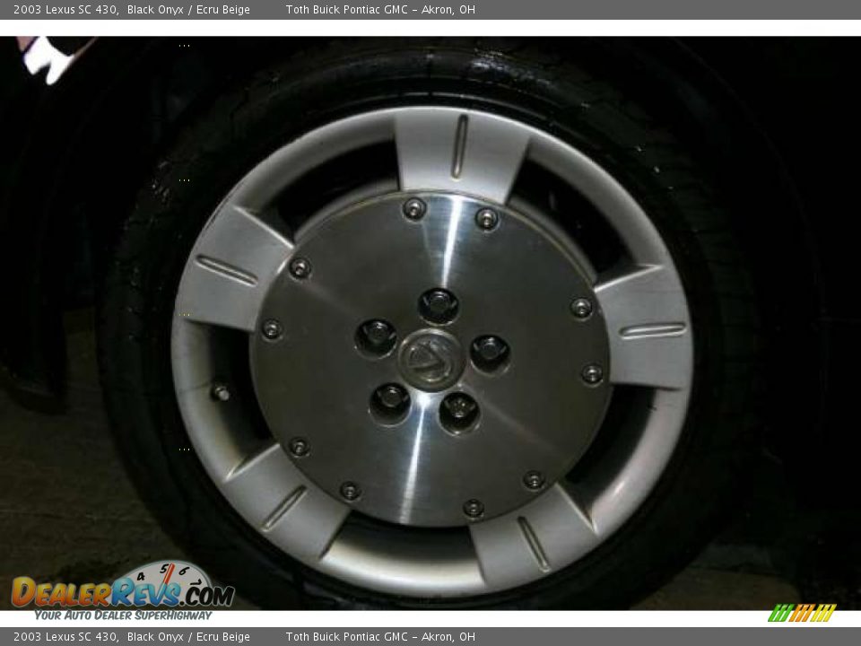 2003 Lexus SC 430 Black Onyx / Ecru Beige Photo #19
