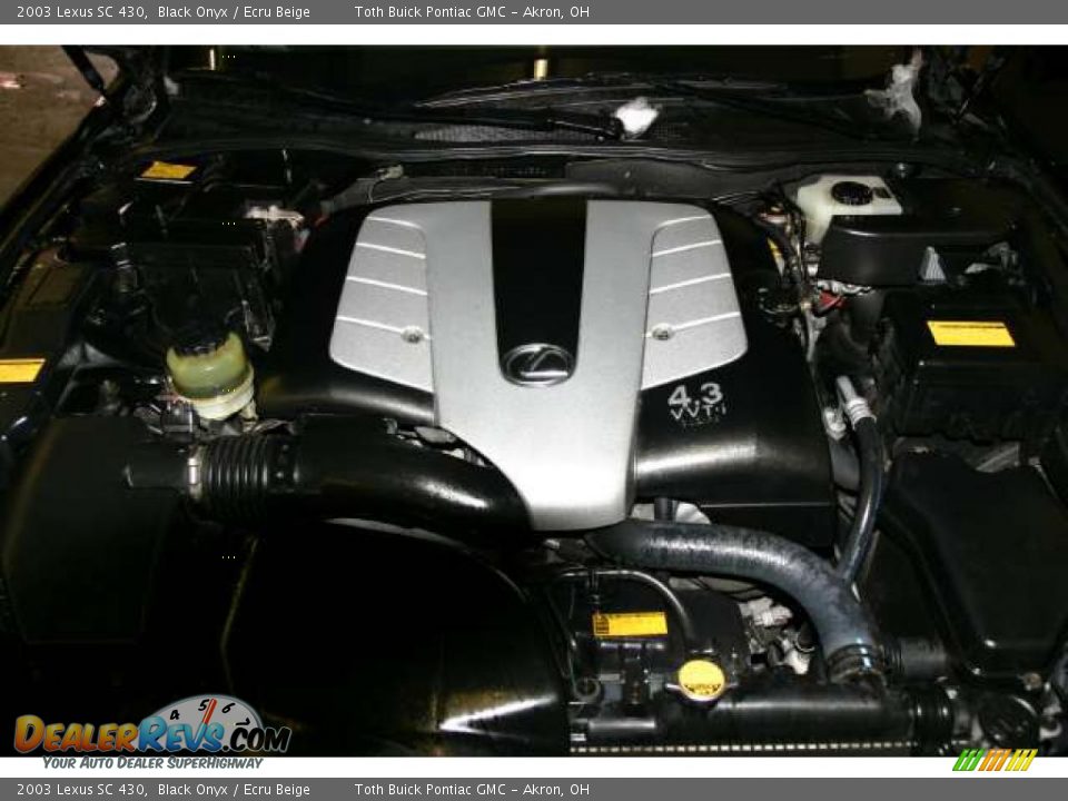 2003 Lexus SC 430 Black Onyx / Ecru Beige Photo #20