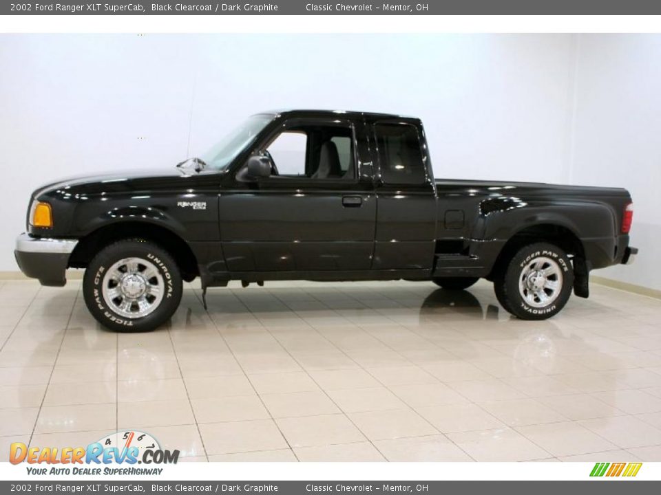 2002 Ford Ranger XLT SuperCab Black Clearcoat / Dark Graphite Photo #4