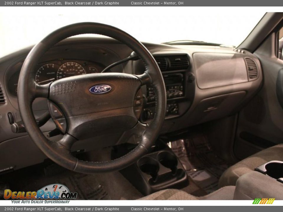 2002 Ford Ranger XLT SuperCab Black Clearcoat / Dark Graphite Photo #7