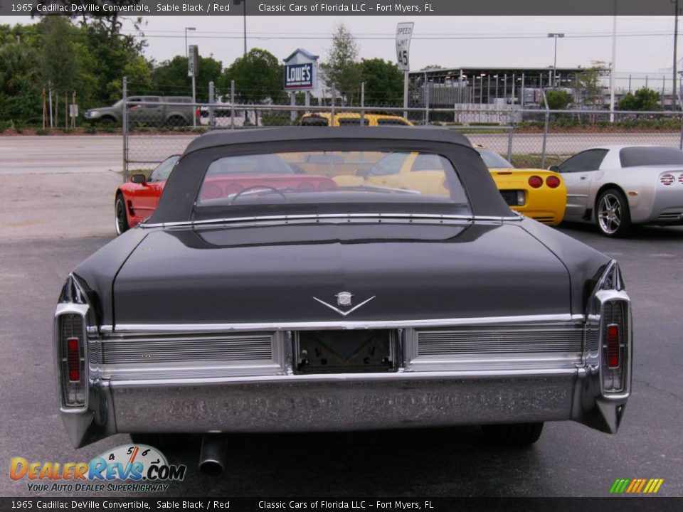 1965 Cadillac DeVille Convertible Black / Red Photo #2 | DealerRevs ...