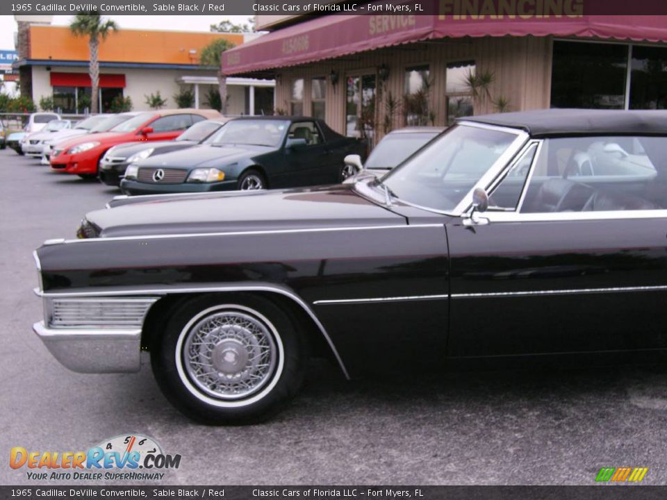 1965 Cadillac DeVille Convertible Sable Black / Red Photo #3