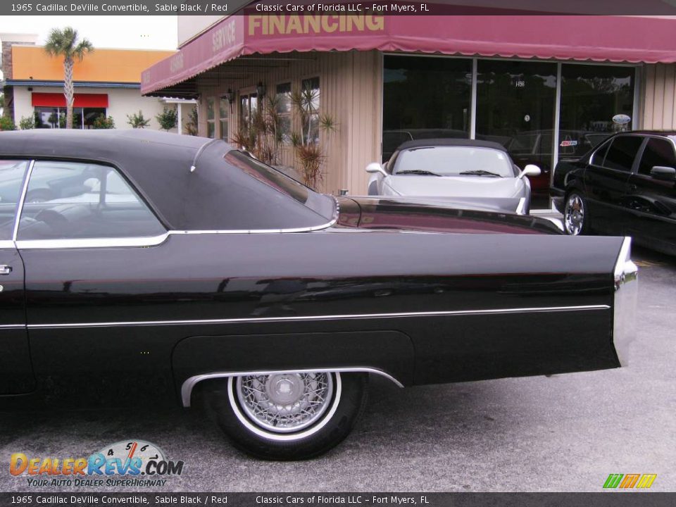 1965 Cadillac DeVille Convertible Sable Black / Red Photo #4