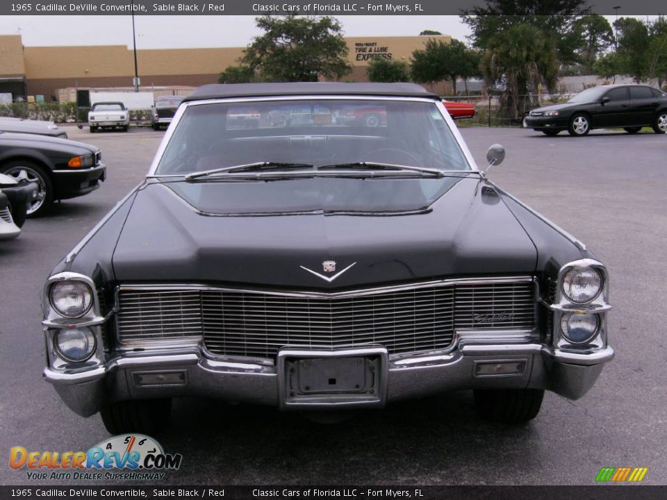 1965 Cadillac DeVille Convertible Sable Black / Red Photo #5