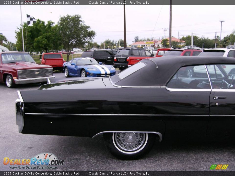 1965 Cadillac DeVille Convertible Sable Black / Red Photo #6