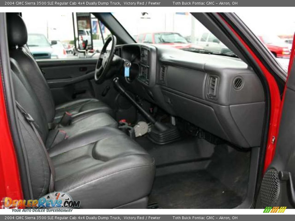 Pewter Interior - 2004 GMC Sierra 3500 SLE Regular Cab 4x4 Dually Dump Truck Photo #16