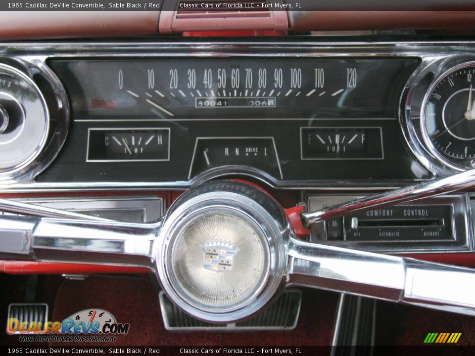 1965 Cadillac DeVille Convertible Sable Black / Red Photo #10