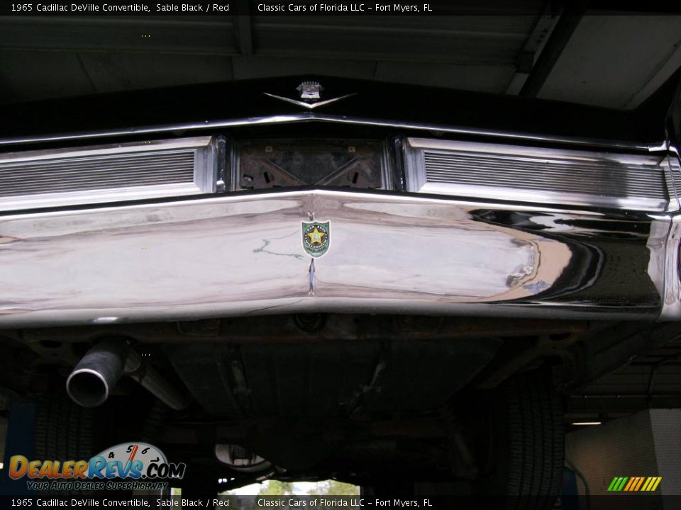 1965 Cadillac DeVille Convertible Sable Black / Red Photo #12