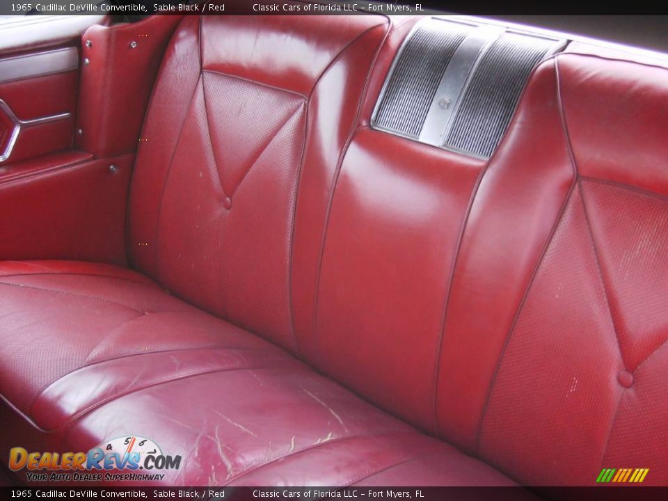 1965 Cadillac DeVille Convertible Sable Black / Red Photo #13