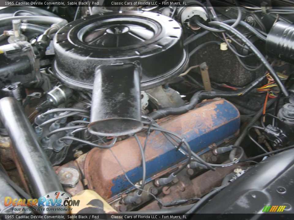 1965 Cadillac DeVille Convertible Sable Black / Red Photo #19