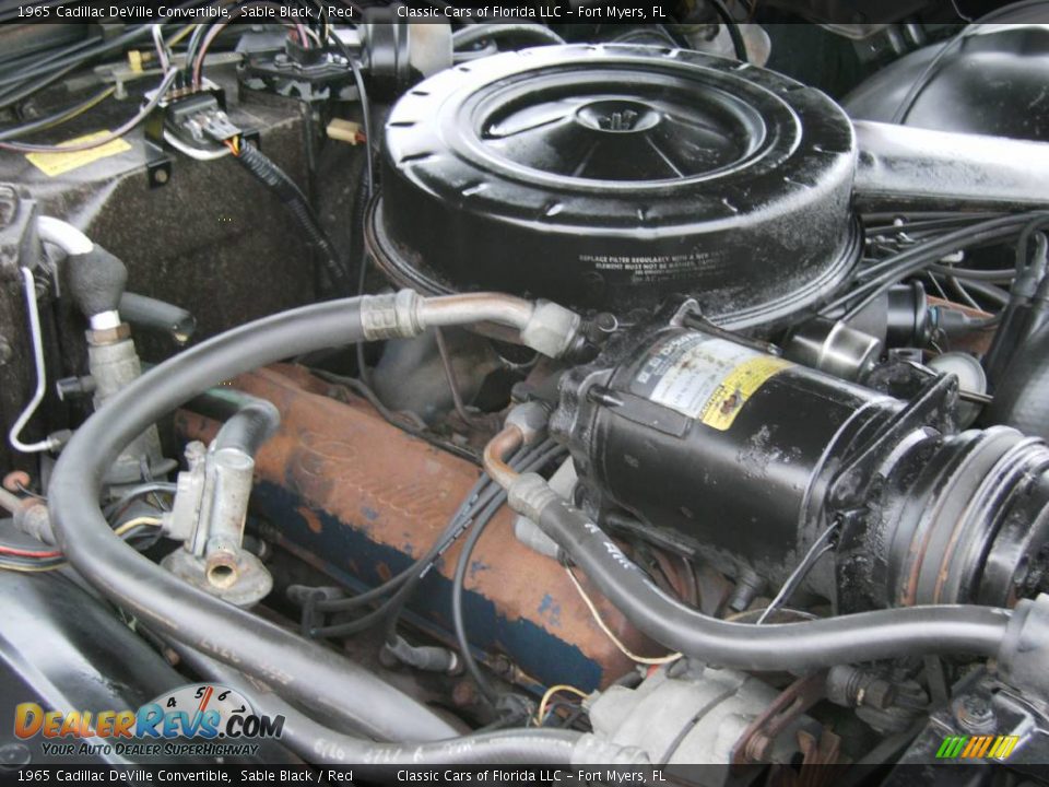 1965 Cadillac DeVille Convertible Sable Black / Red Photo #20