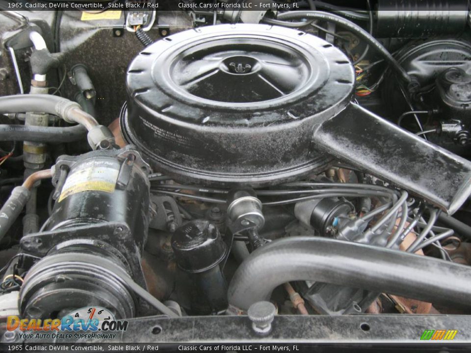 1965 Cadillac DeVille Convertible Sable Black / Red Photo #21