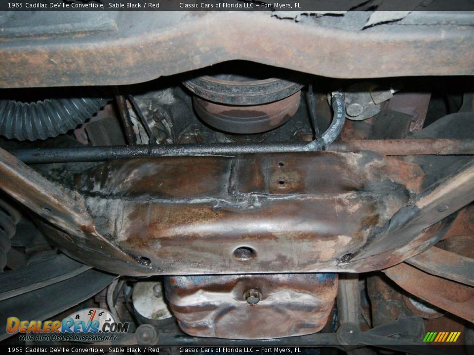 1965 Cadillac DeVille Convertible Sable Black / Red Photo #22