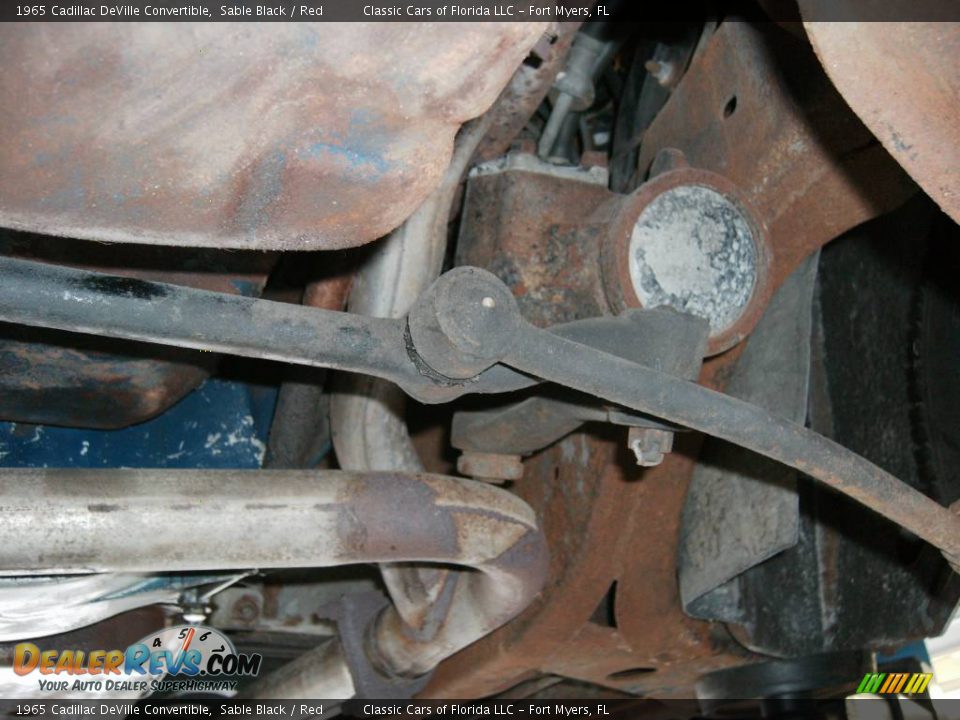 1965 Cadillac DeVille Convertible Sable Black / Red Photo #23