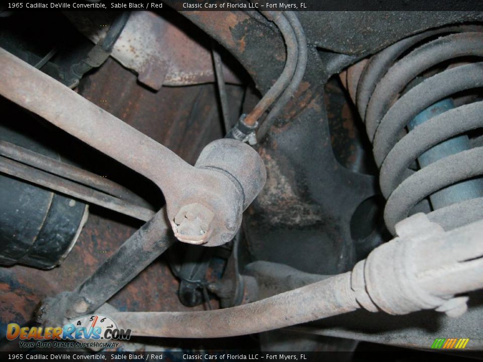 1965 Cadillac DeVille Convertible Sable Black / Red Photo #25