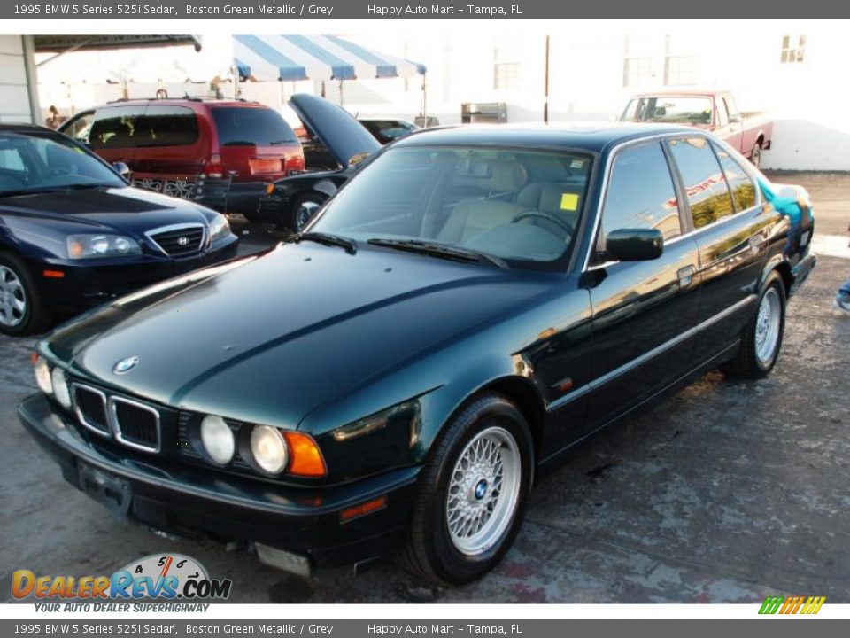 1995 BMW 5 Series 525i Sedan Boston Green Metallic / Grey Photo #1
