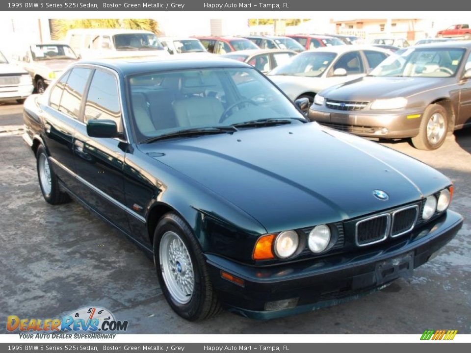 1995 BMW 5 Series 525i Sedan Boston Green Metallic / Grey Photo #2