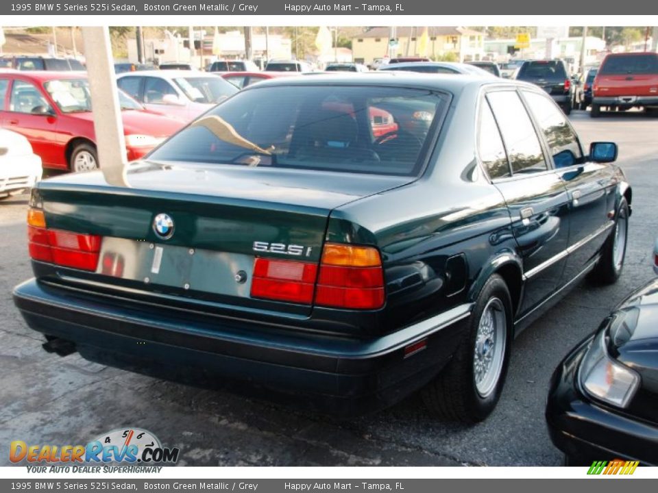 1995 BMW 5 Series 525i Sedan Boston Green Metallic / Grey Photo #9
