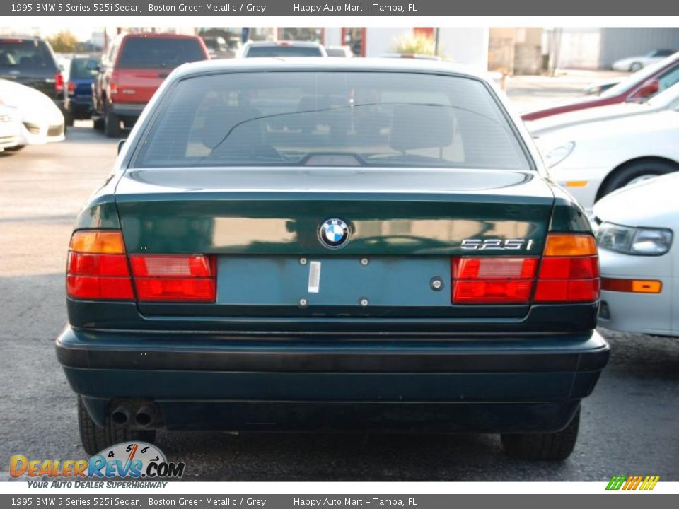 1995 BMW 5 Series 525i Sedan Boston Green Metallic / Grey Photo #10
