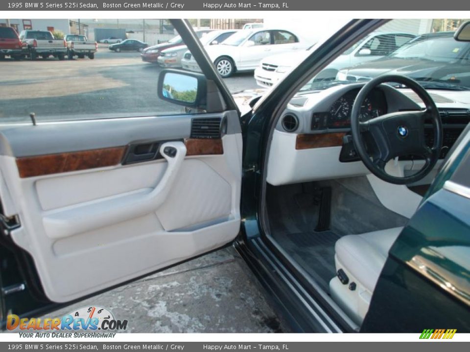 1995 BMW 5 Series 525i Sedan Boston Green Metallic / Grey Photo #19