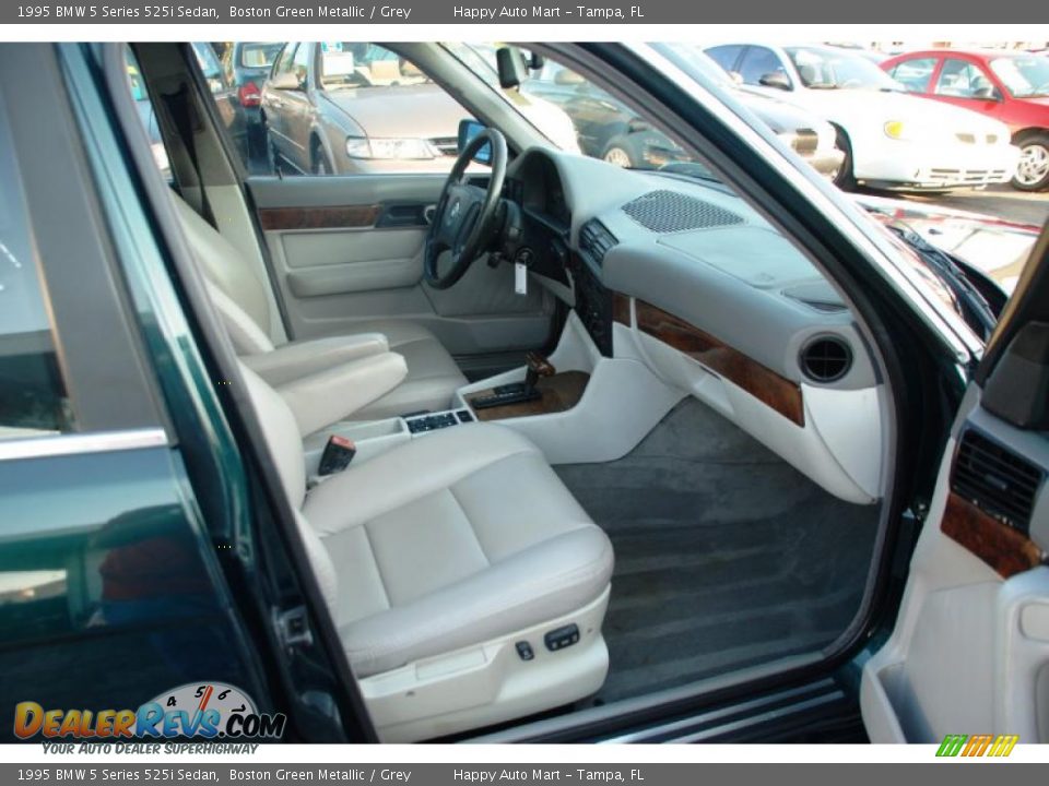 1995 BMW 5 Series 525i Sedan Boston Green Metallic / Grey Photo #21