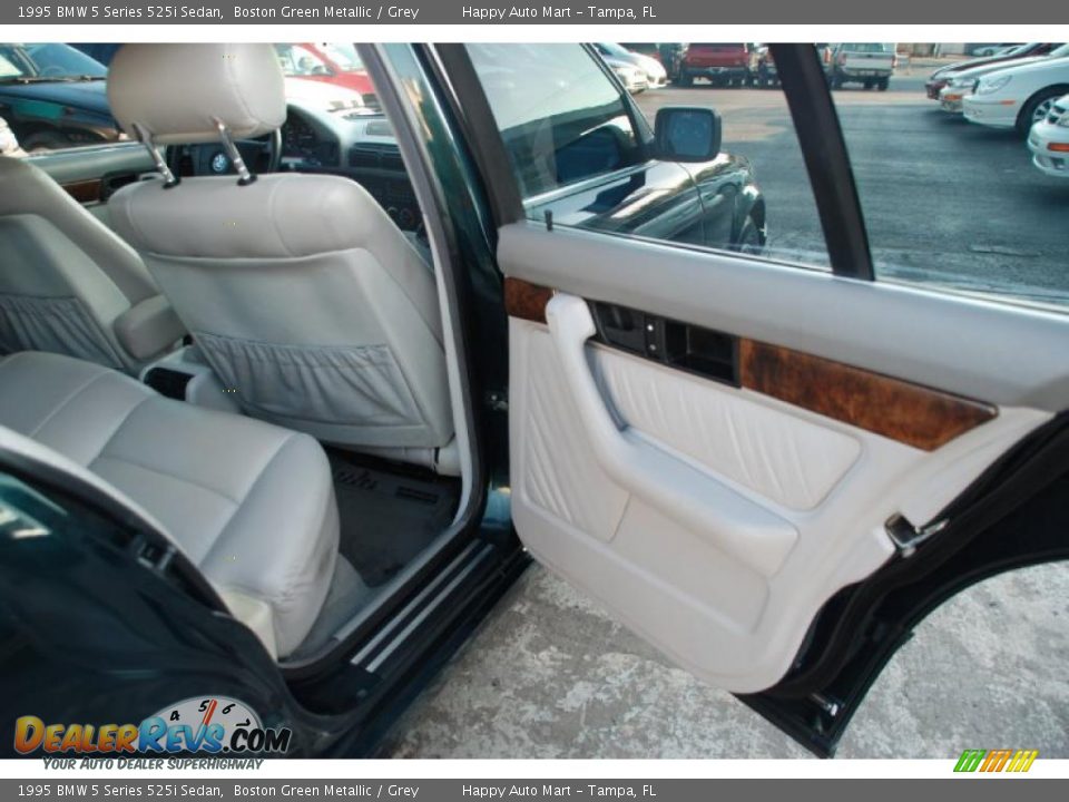 1995 BMW 5 Series 525i Sedan Boston Green Metallic / Grey Photo #24