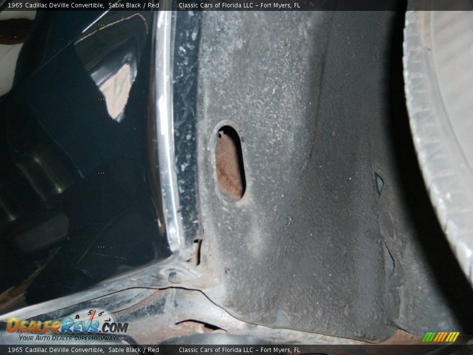 1965 Cadillac DeVille Convertible Sable Black / Red Photo #27