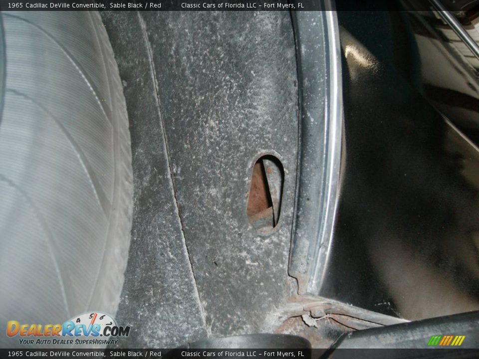 1965 Cadillac DeVille Convertible Sable Black / Red Photo #28