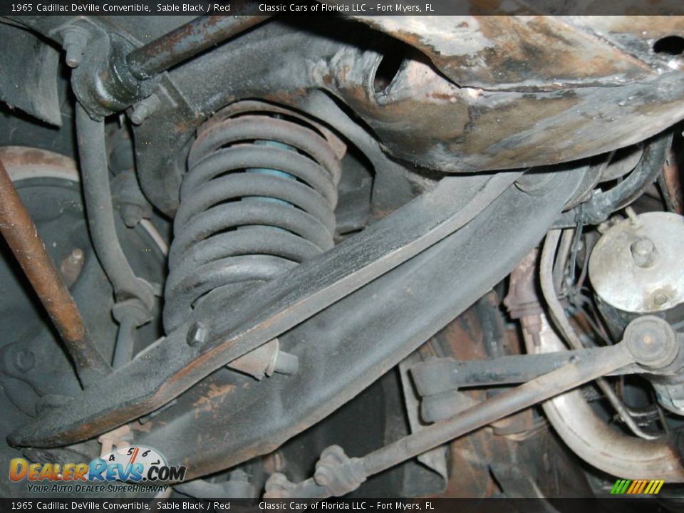 1965 Cadillac DeVille Convertible Sable Black / Red Photo #30