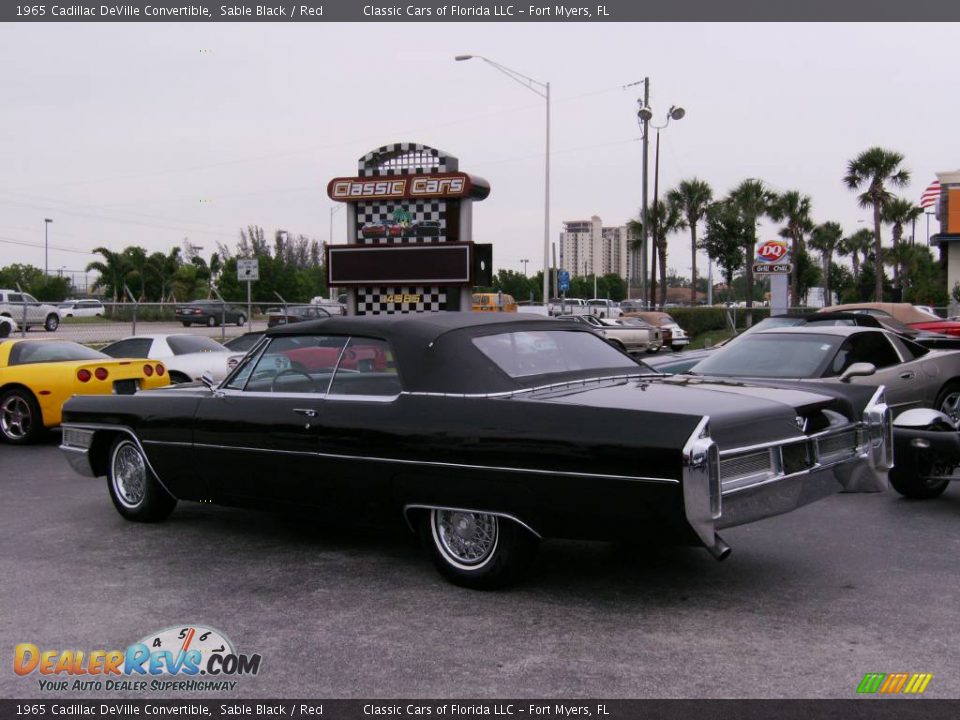 1965 Cadillac DeVille Convertible Sable Black / Red Photo #34