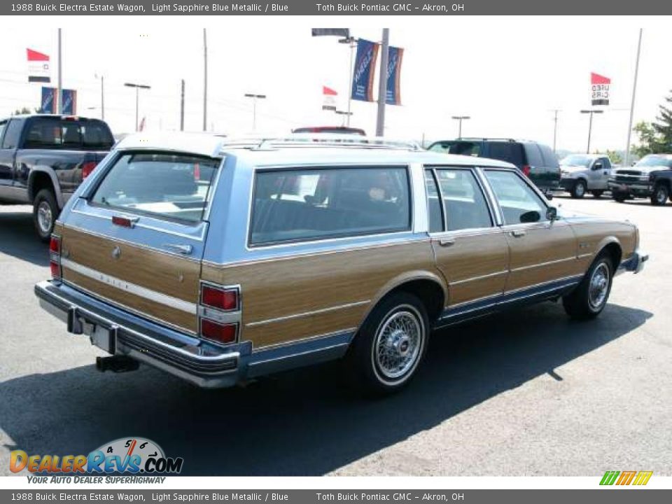 1988 Buick Electra Estate Wagon Light Sapphire Blue Metallic / Blue Photo #3