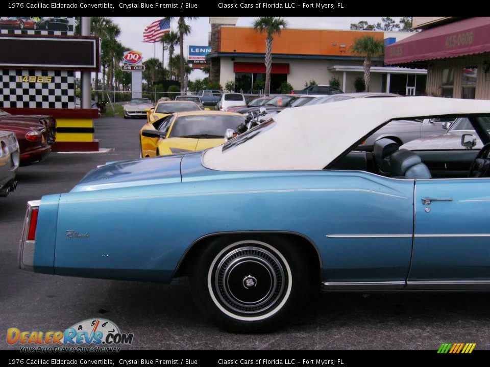 1976 Cadillac Eldorado Convertible Crystal Blue Firemist / Blue Photo #4