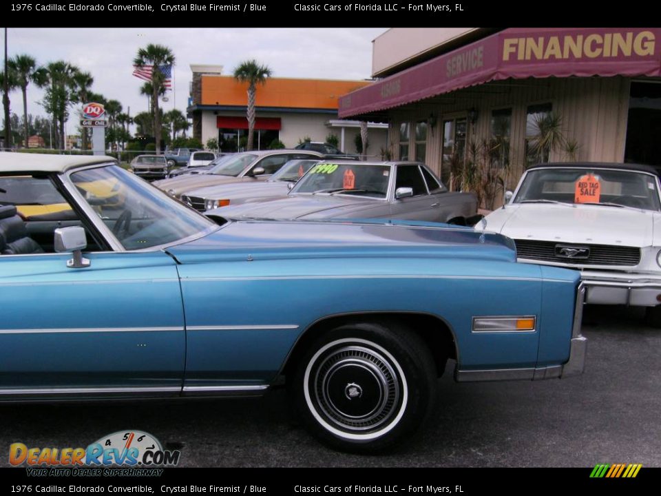 1976 Cadillac Eldorado Convertible Crystal Blue Firemist / Blue Photo #5