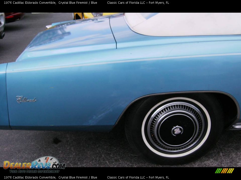 1976 Cadillac Eldorado Convertible Crystal Blue Firemist / Blue Photo #6
